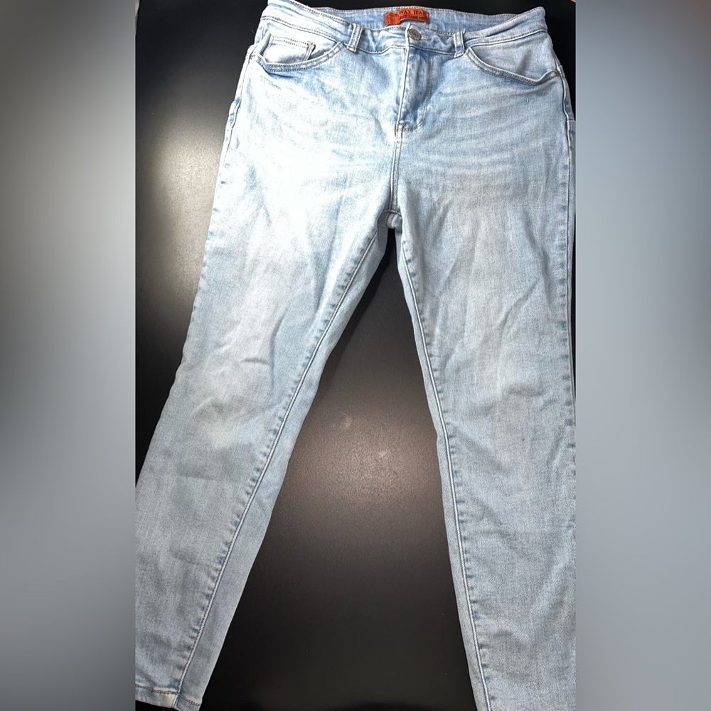 Wax Jeans, Butt I love you Light Wash Blue Denim Jeans Size 29 (9) EUC